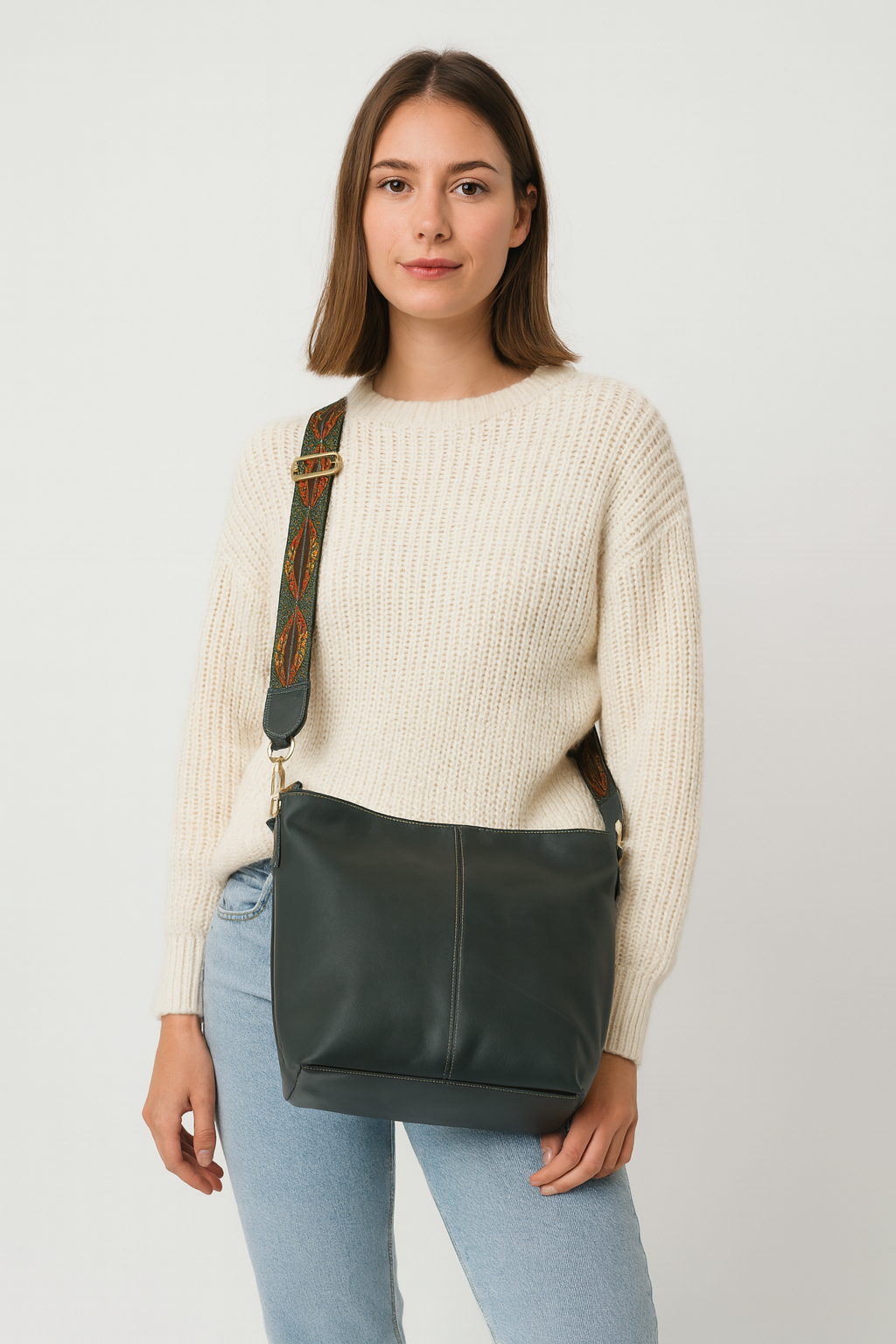 Forest Teal Luxe Sling Bag