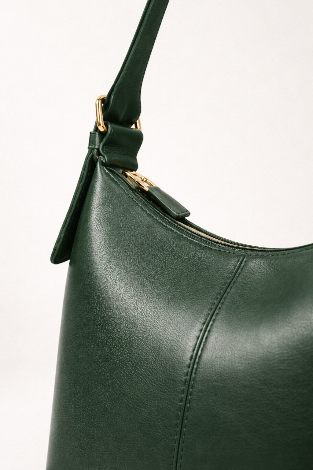 Dark Green Luxe Buckle Bag