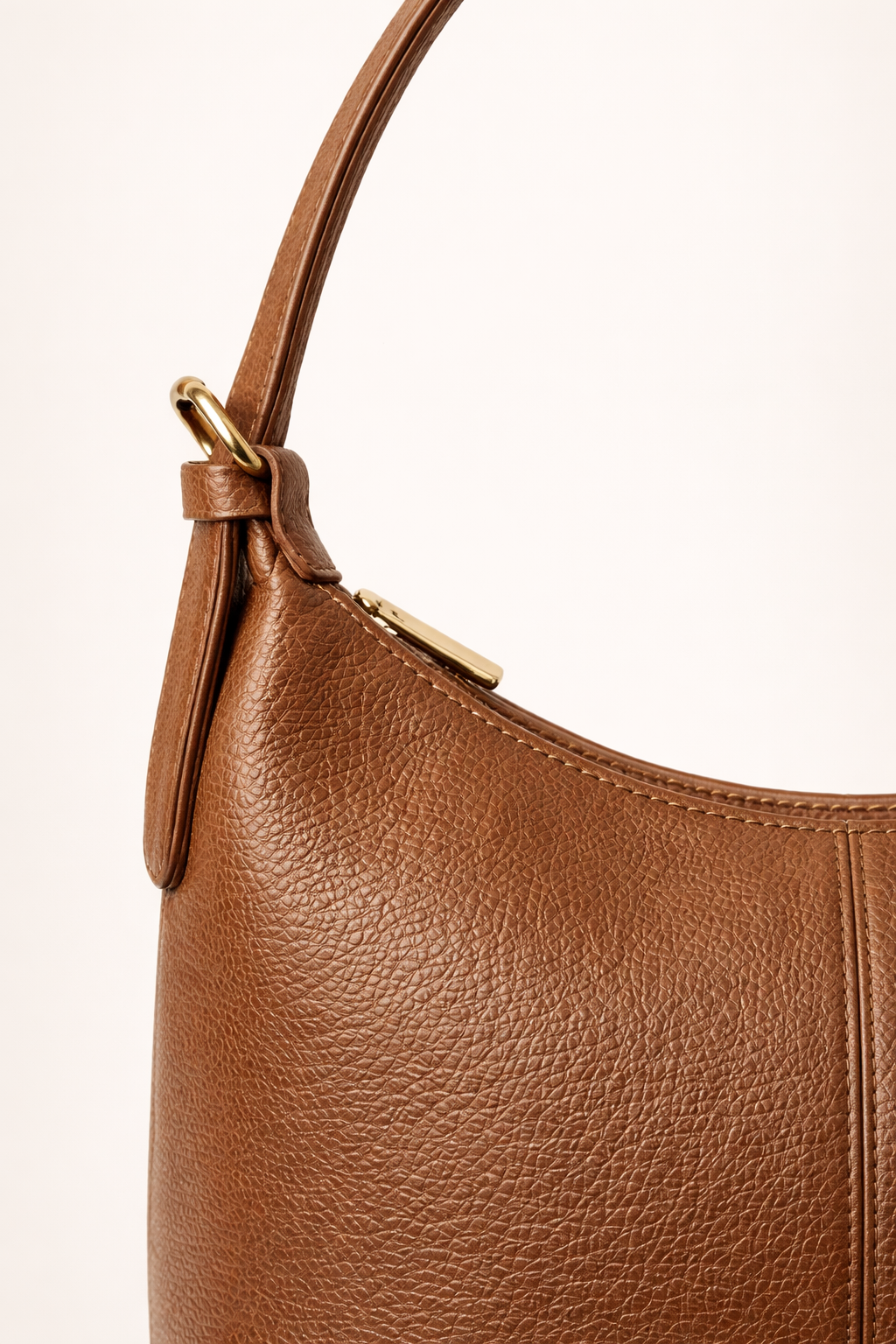Brown Luxe Buckle Bag
