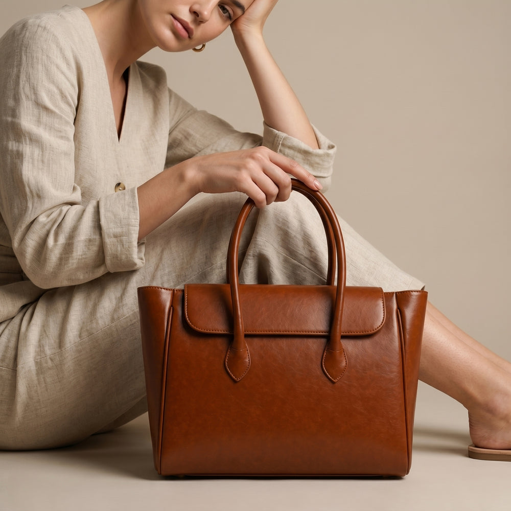 The Royal Brown Tote Bag - 15" Laptop Pocket
