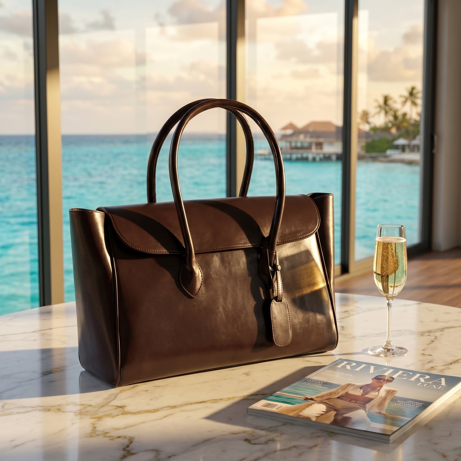 The Royal Choclate Tote Bag - 15" Laptop Pocket
