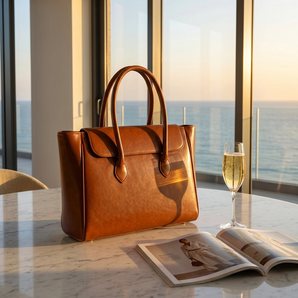 The Royal Brown Tote Bag - 15" Laptop Pocket