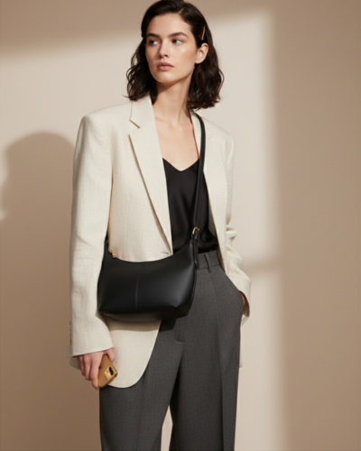 Noir Luxe Shoulder Bag