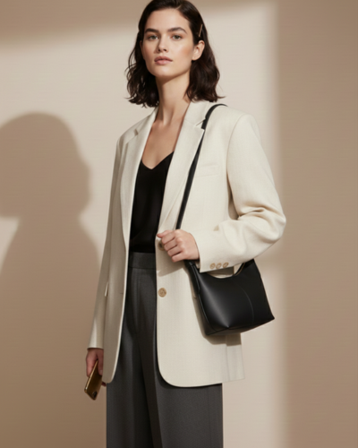 Noir Luxe Shoulder Bag