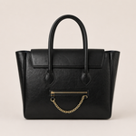 The Royal Black Tote Bag - 15" Laptop Pocket