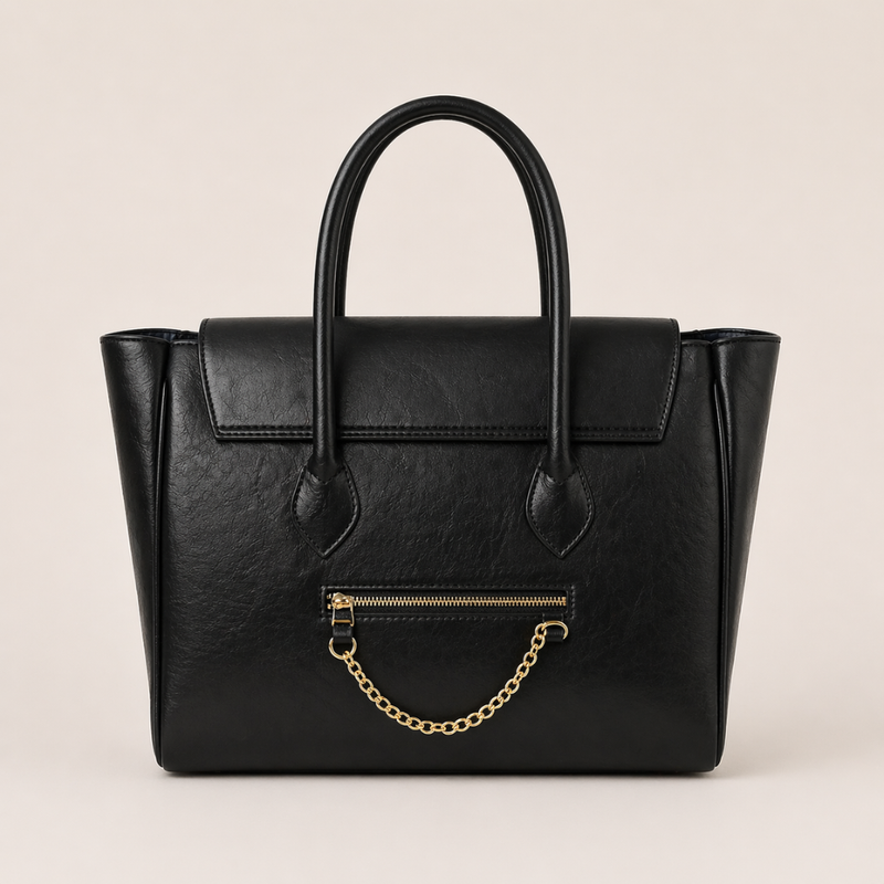 The Royal Black Tote Bag - 15" Laptop Pocket