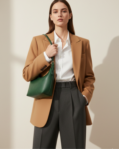 Emerald Mist Luxe Shoulder Bag