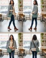 Aqua Velour Luxe Sling Bag