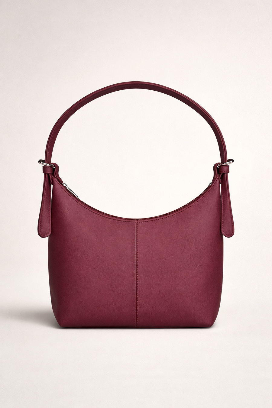 Maroon Luxe Buckle Bag