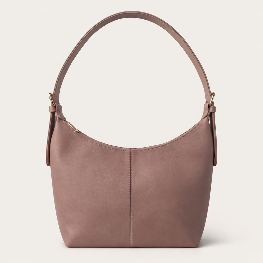 Dark Peach Luxe Buckle Bag