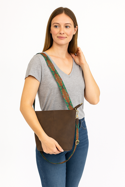 Natural Khaki Luxe Sling Bag
