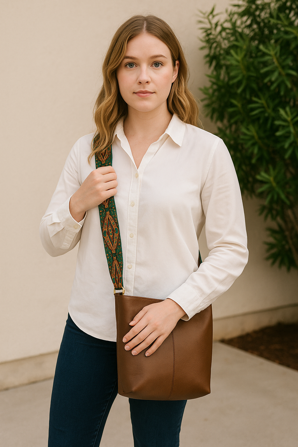 Tan Luxe Sling Bag