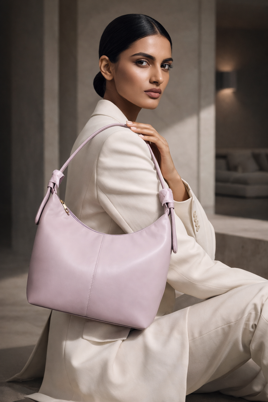 Lavender Luxe Buckle Bag