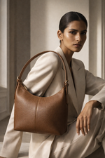Brown Luxe Buckle Bag