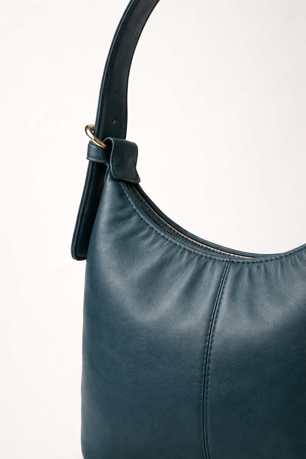 Dark Blue Luxe Buckle Bag