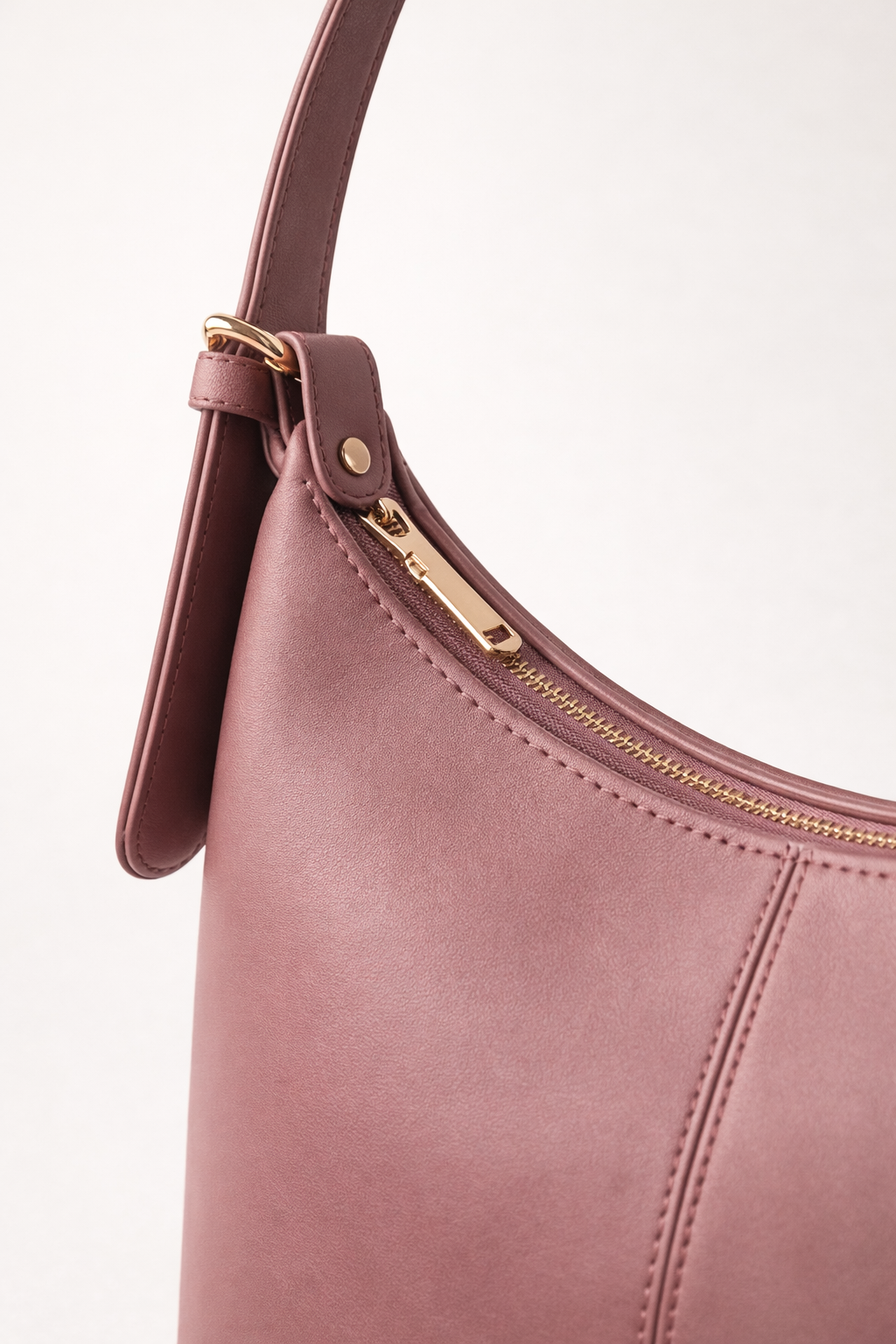 Dark Pink Luxe Buckle Bag