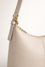 Beige Luxe Buckle Bag