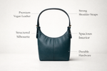 Dark Blue Luxe Buckle Bag