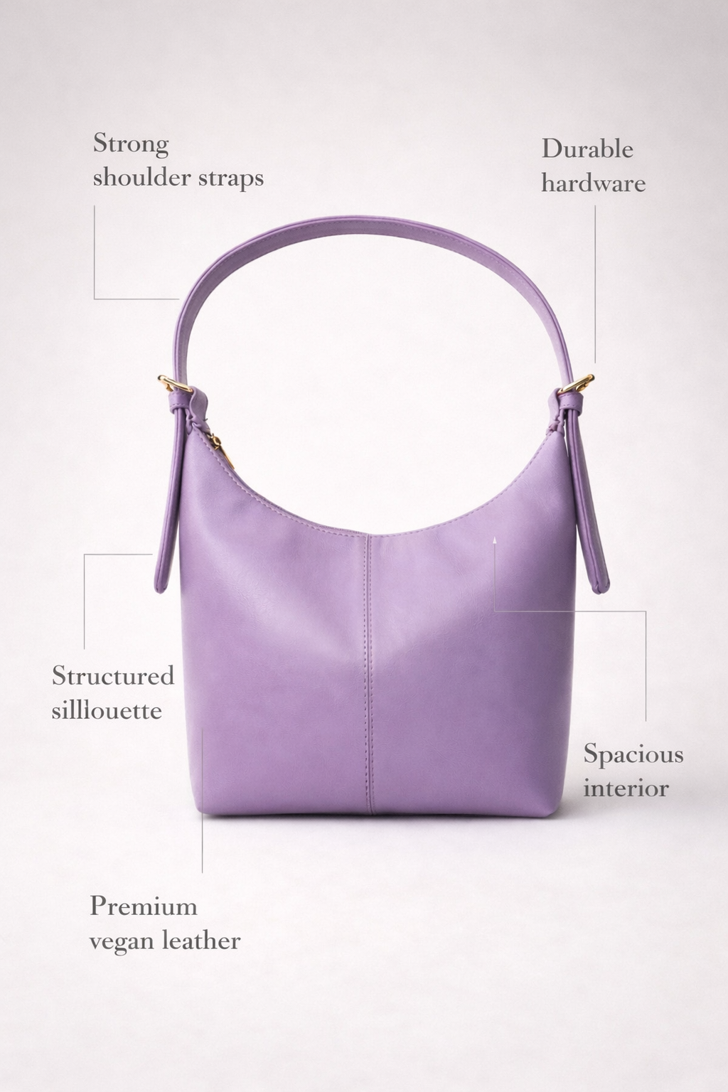 Light Purple Luxe Buckle Bag