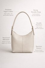 Beige Luxe Buckle Bag