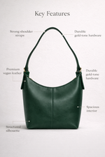 Dark Green Luxe Buckle Bag