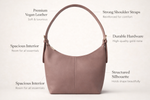 Dark Peach Luxe Buckle Bag