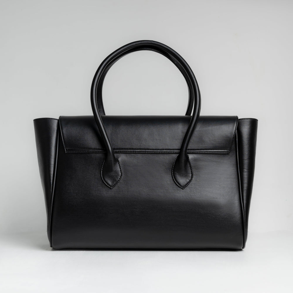 The Royal Black Tote Bag - 15" Laptop Pocket