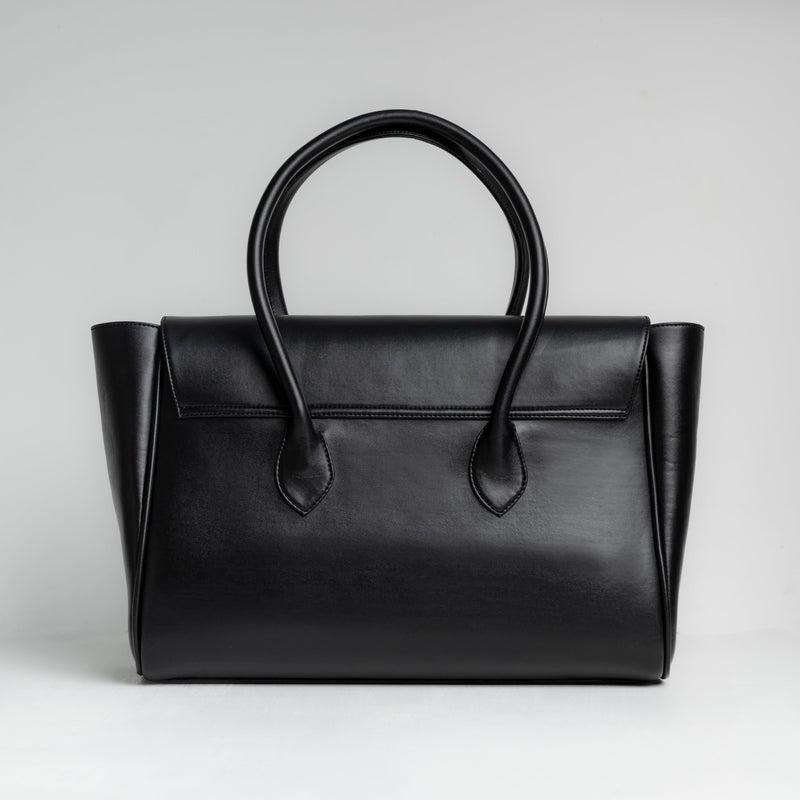 The Royal Black Tote Bag - 15" Laptop Pocket