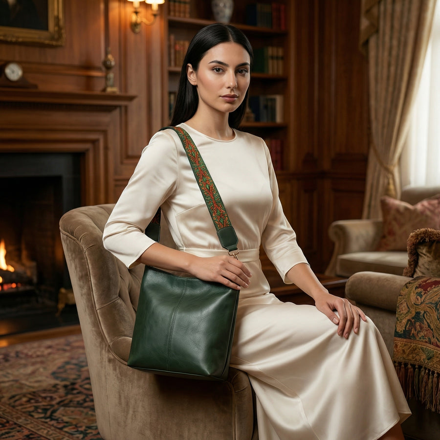 Forest Teal Luxe Sling Bag
