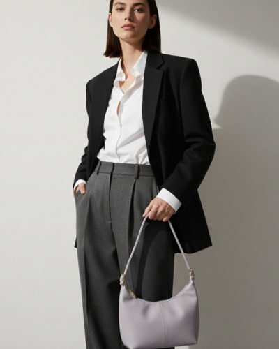 Lavender Veil Luxe Shoulder Bag