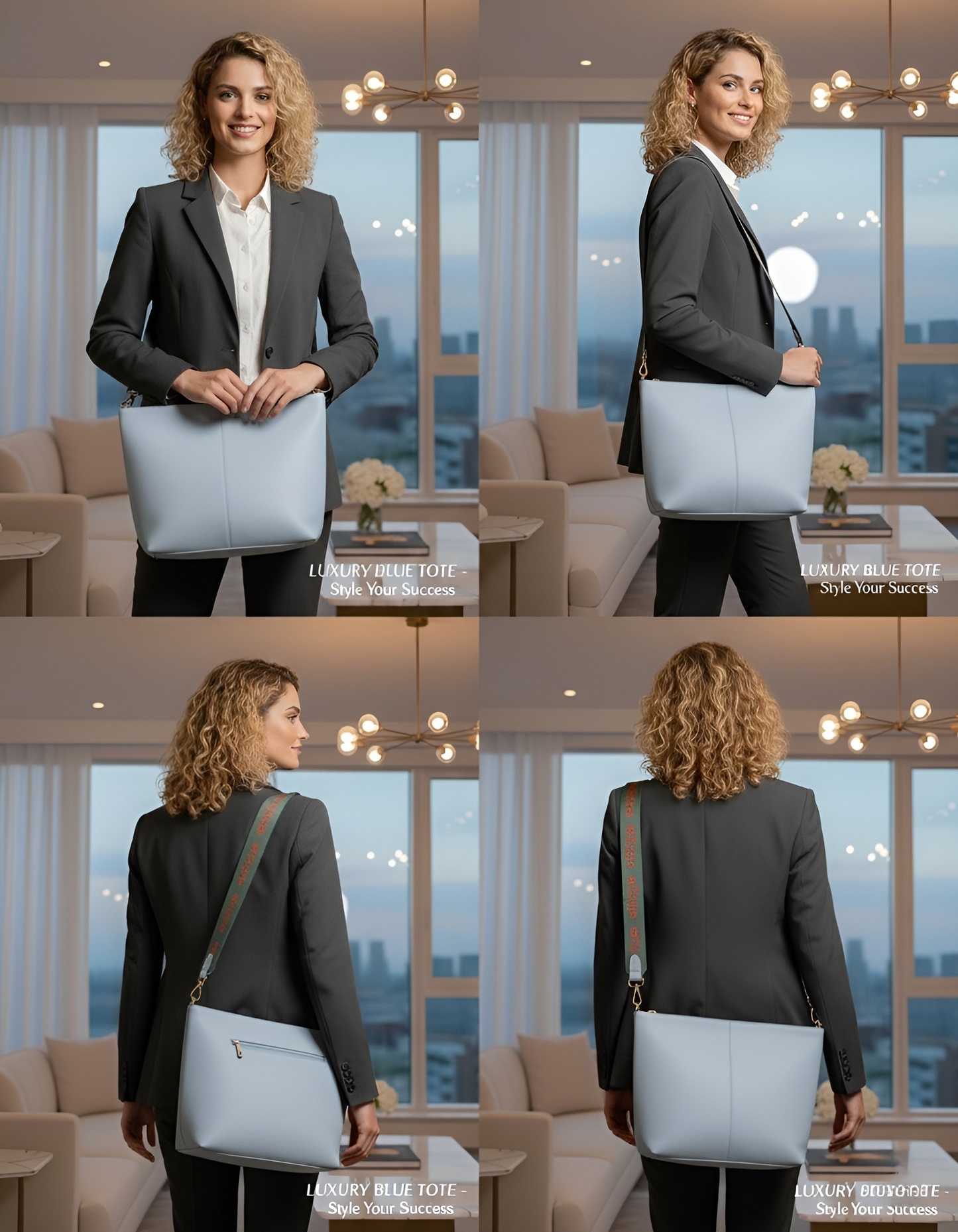 Blue Mist Luxe Sling Bag