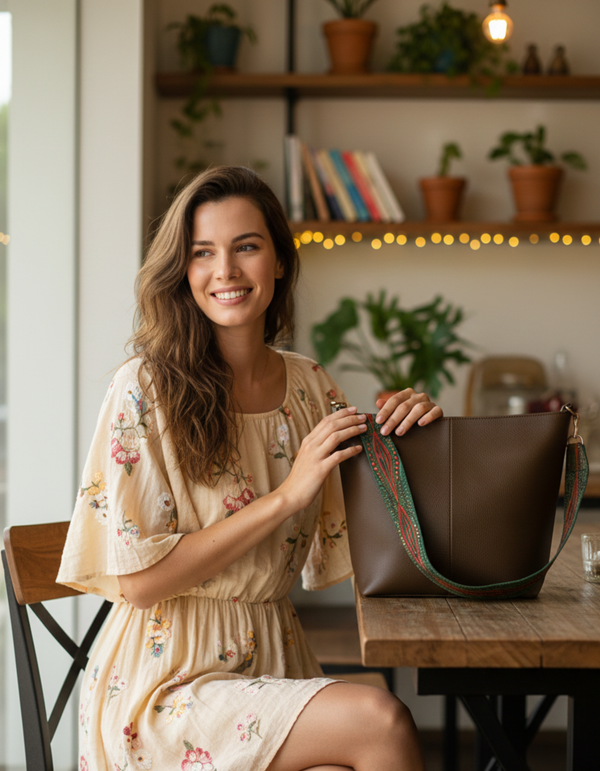 Natural Khaki Luxe Sling Bag