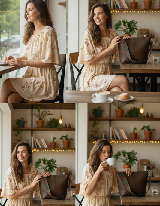 Natural Khaki Luxe Sling Bag