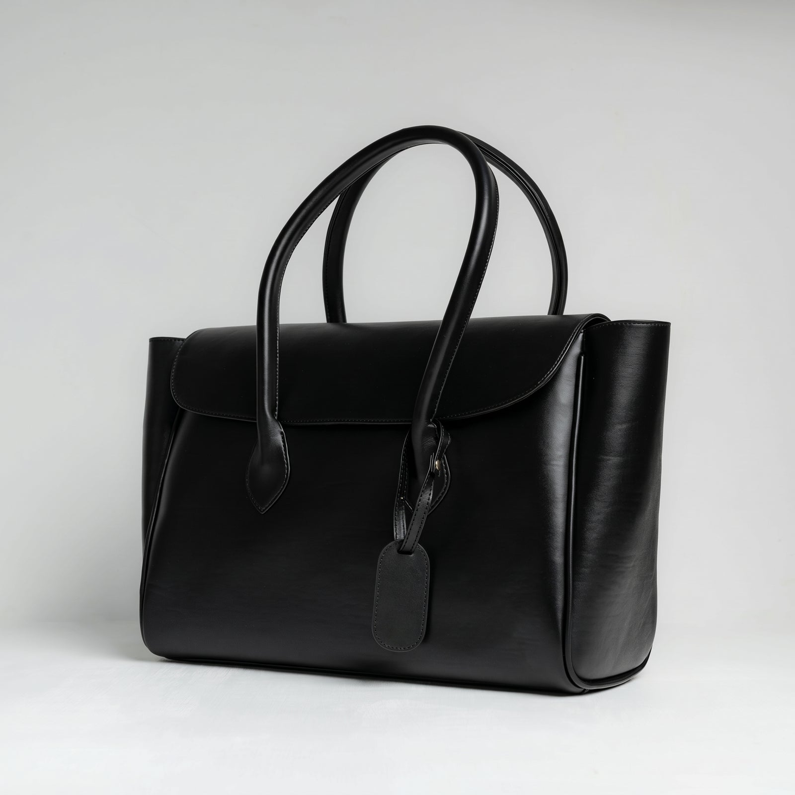 The Royal Black Tote Bag - 15" Laptop Pocket