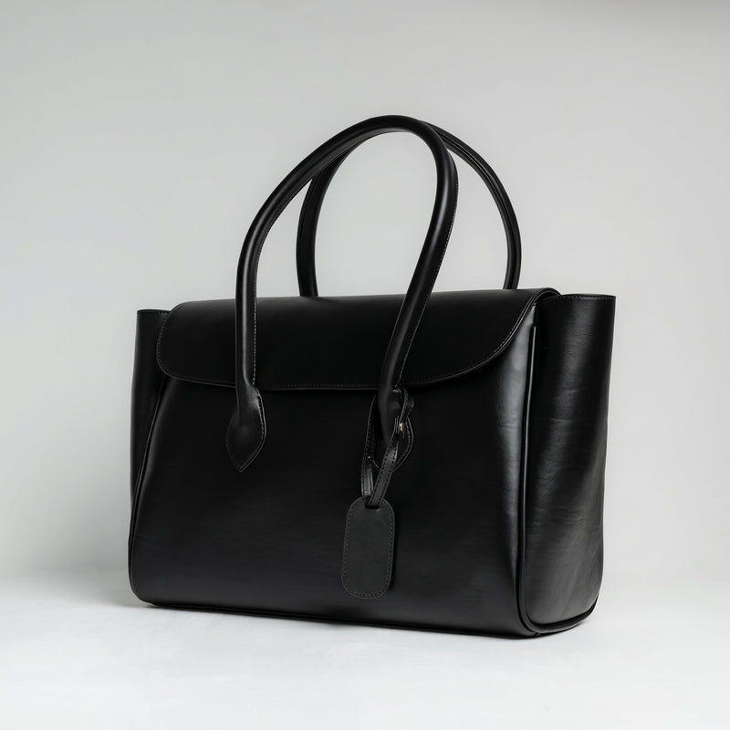 The Royal Black Tote Bag - 15" Laptop Pocket
