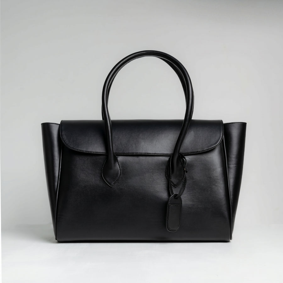 The Royal Black Tote Bag - 15" Laptop Pocket